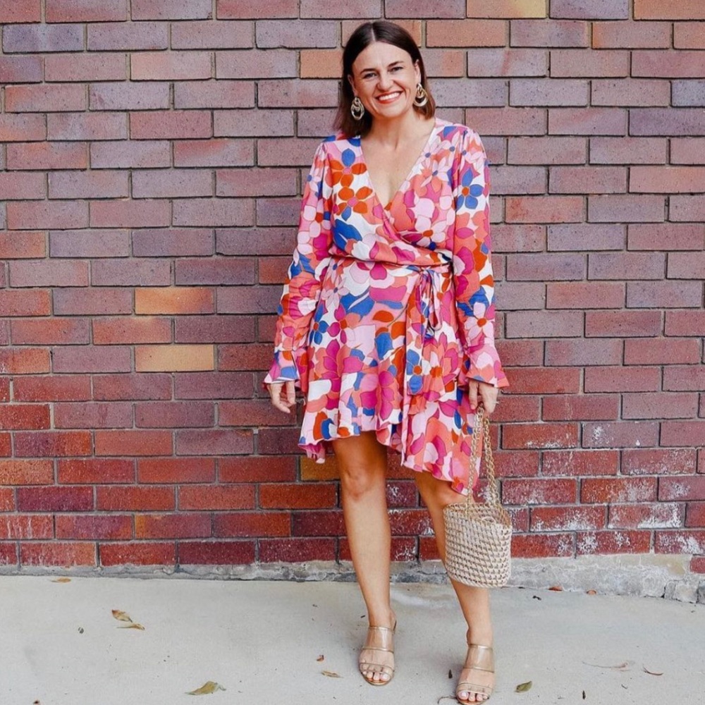 Mister Zimi Pink and Orange Floral Dress